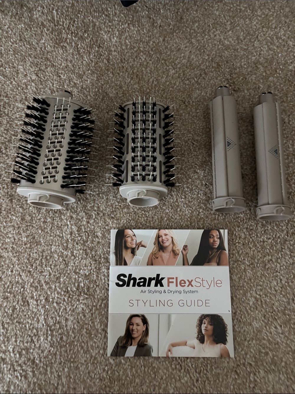 Styling brush attachments and guide